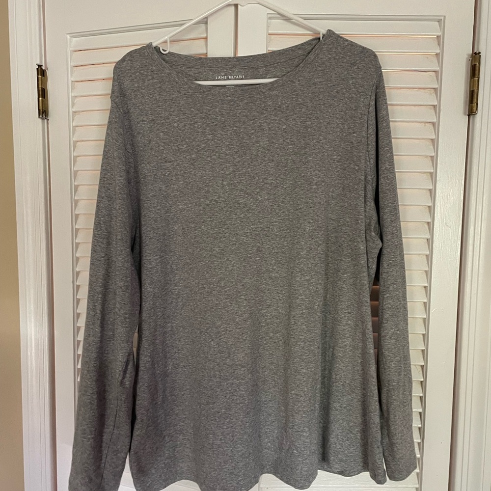 Lane Bryant Heather Gray Long Sleeve